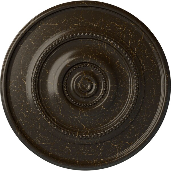 Ekena Millwork Traditional Reece Medallion (Canopies up to 5 7/8"), 24 3/8"OD x 1 1/8"P, Stone Hearth Crackle CM24RESHC - main